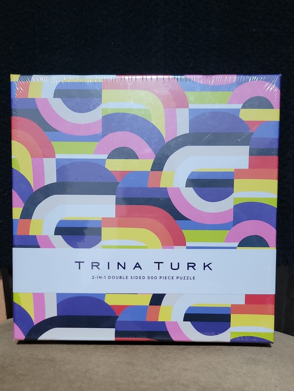 Trina Turk Colorful 500-Piece Double-Sided Puzzle - Multicolor Stripe Art